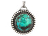 Sterling Silver Turquoise Round Handcrafted Artisan Pendant, (SP-5742)